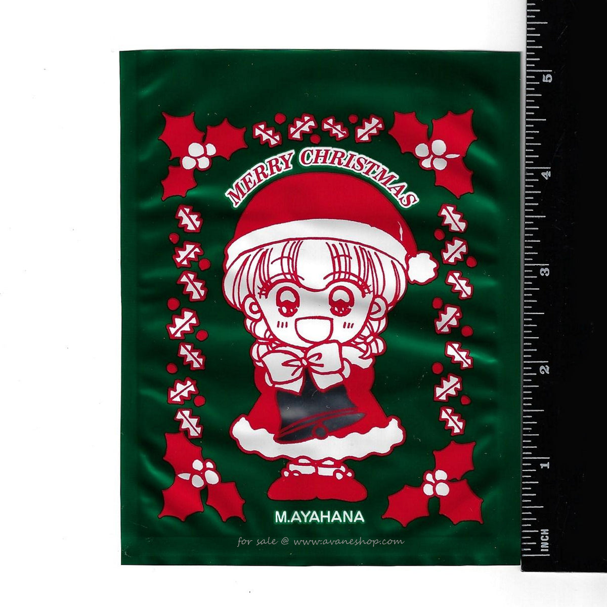 Akazukin Chacha Green Foil Chritmas Bag Ribon Magazine Furoku