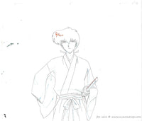 Kazemakase Tsukikage Ran Anime Cel and Douga Ran the Female Samurai Carried by the Wind