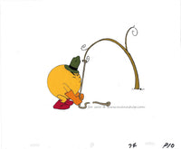 Vintage 80s Pac Man Cartoon Cel Hand Painted Animation Cel PacMan Tree Trap 3