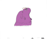 Pac Man Cartoon Cel Ghost Pinky Disguised as a Dinosaur Animation Cel Vintage Pacman