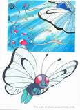 Japanese Pokemon Postcard Butterfree Post Card Official Nintendo