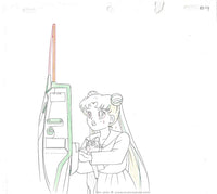 Sailor Moon Anime Cel Usagi and Luna Sailor Moon Ep. 6 With Douga