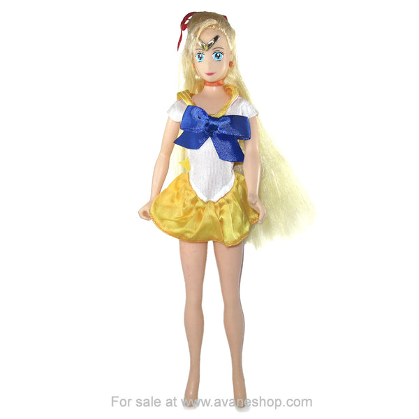 Sailor Moon Doll 11.5 inch Sailor Venus Doll with Fuku Bandai America