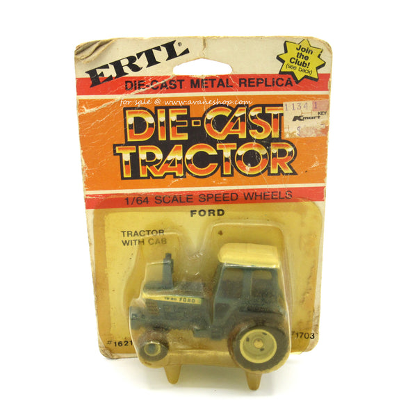 Vintage Ertl Ford TW20 Tractor 1:64 Diecast Blue #1621 On Card 80s