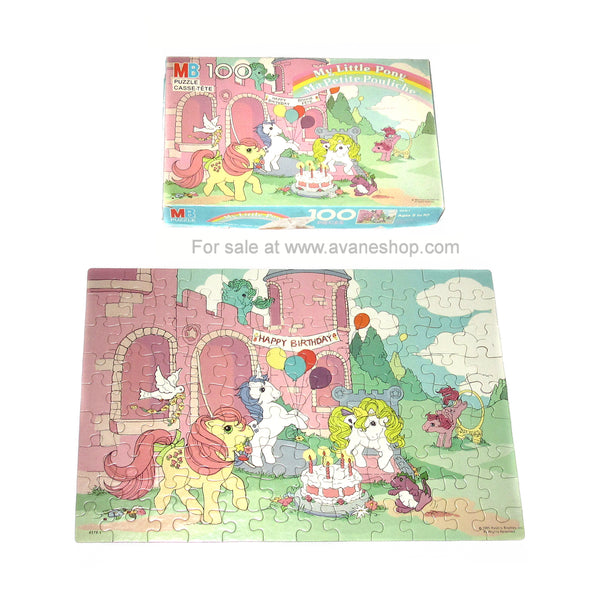 Vintage G1 My Little Pony Dream Castle 100 pc Puzzle French English Box Canadian