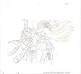Anime Cel Douga Sketch Angel Cop Lucifer on Mototcycle Nobuteru Yuki C19