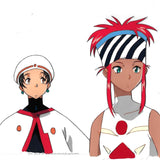 El Hazard Anime Cel Shayla Shayla and Fatora in Wedding Clothes