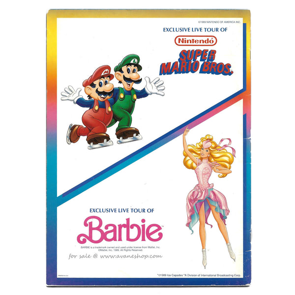 Vintage Ice Capades 50th Anniversary Program 1989 Mario Brothers Barbie
