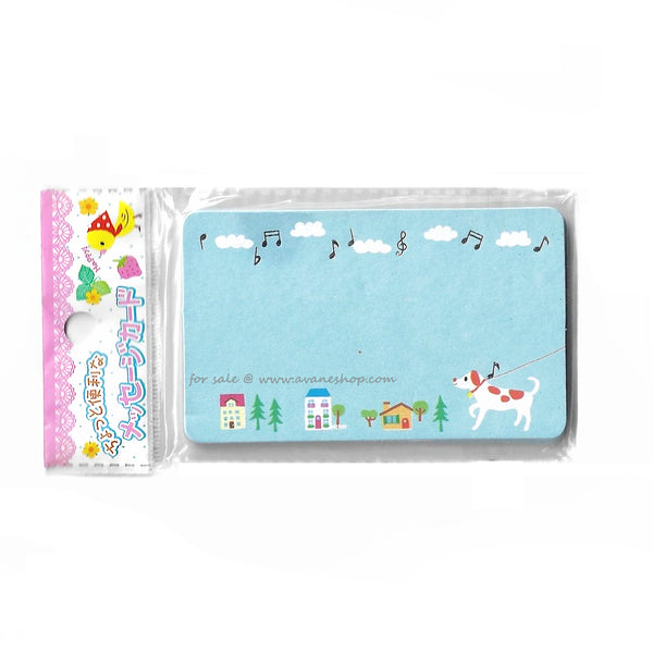 Japanese Note Card Stationery Set Cute Dog and Houses Kawaii Memo NEW 25 cards