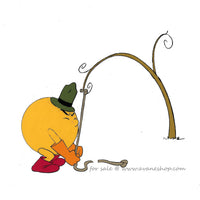 Vintage 80s Pac Man Cartoon Cel Hand Painted Animation Cel PacMan Tree Trap 3
