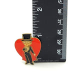 Vintage Sailor Moon Enamel Pin Tuxedo Mask Red Heart Kanebo Official Japan