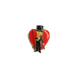 Vintage Sailor Moon Enamel Pin Tuxedo Mask Red Heart Kanebo Official Japan