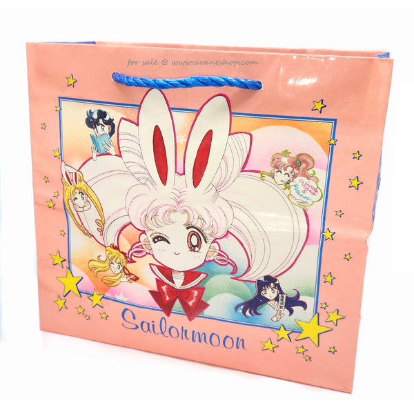 Japanese Sailor Moon Furoku Paper Gift Bag Nakayoshi 1994 Inners Chibiusa Bunny Ears