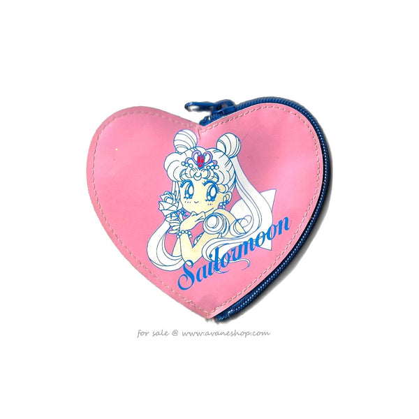 90s Sailor Moon Serenity and Sailor Chibimoon Nakayoshi Heart Coin purse Furoku Zenin