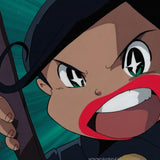 Space Pirate Mito Anime Cel with Original Background and Douga Production Animation Cel