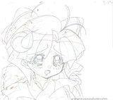 Animation sketch, douga,  of Muse from the Tenshi Ni Narumon anime crying.
