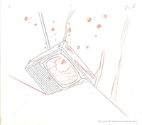 Urusei Yatsura Anime Cel and Douga Set of 10 Cels with Sketches Timing Sheet and Envelope