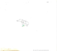 Urusei Yatsura Anime Cel and Douga Set of 10 Cels with Sketches Timing Sheet and Envelope