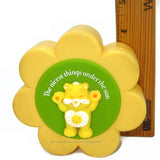 Vintage Care Bears Funshine Bear Flower Shaped Plastic Trinket Box 80s Toy