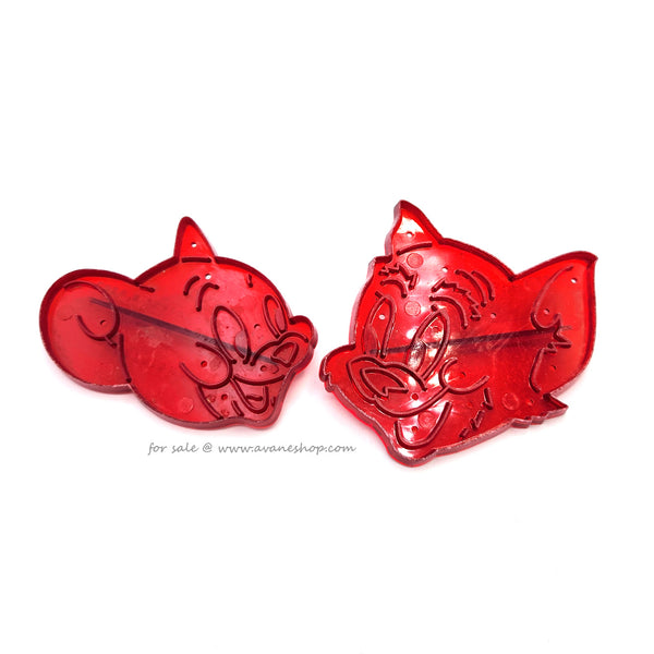 Vintage Hanna Barbera Tom and Jerry Cookie Cutter Set Warner Brothers 1956