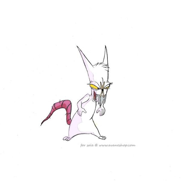 Earthworm Jim Cartoon Cel Evil the Cat Original Animation Production Cel and Sketch Set