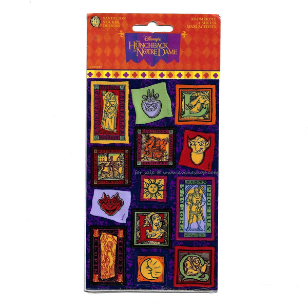 Disney The Hunchback of Notre Dame Sticker Set New and Sealed
