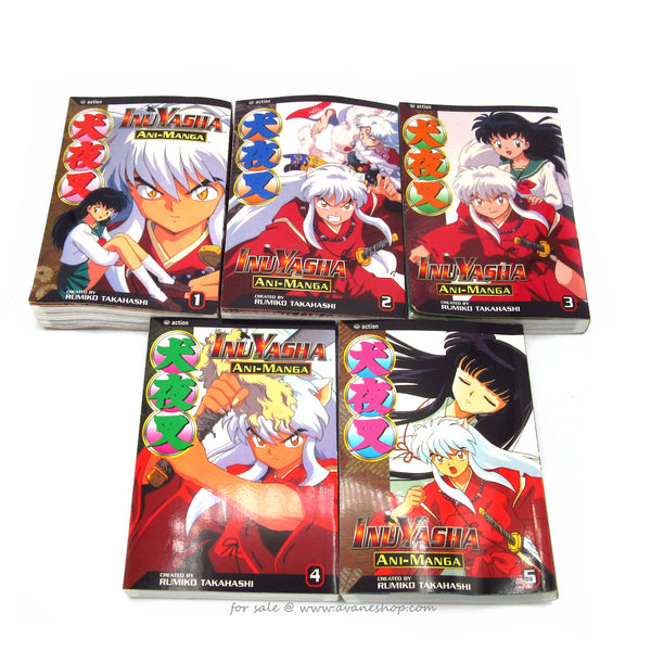 Inuyasha Ani Manga Set 1, 2, 3, 4, 5 Viz English Manga Lot Avane Shop