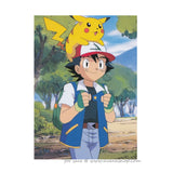 Japanese Pokemon Postcard Ash and Pikachu Post Card Official Nintendo
