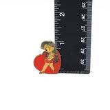 Vintage Sailor Moon Enamel Pin Sailor Mars Single Heart Kanebo Official Japan D