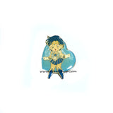 Vintage Sailor Moon Enamel Pin Sailor Mercury Heart Kanebo Official Japan