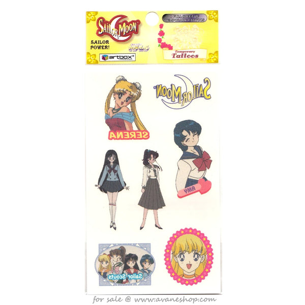 Sailor Moon Temporary Tattoo Sheet New and Sealed Style A Inners