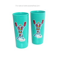 Retro 90s Captain Planet Plastic Tumbler Set of 2 Cups Set B