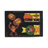 Vintage 1982 Nintendo Barrels of Fun Donkey Kong Mario Sticker Card