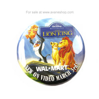 Disney The Lion King 90s Promo Button VHS Release Promotional