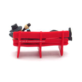 Lupin III Mini Figure Jigen Laying on Bench Japanese Lupin the Third Omake Figure
