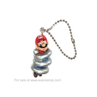 Mario Galaxy 2 Spring Mario Figure Keychain Charm Strap Swing Takara Tomy