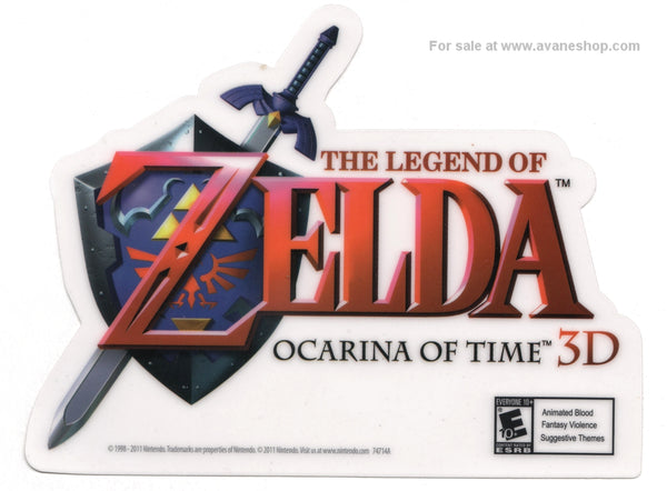 Legend of Zelda Ocarina of Time 3D Promo Large Graphic Decal Logo Nintendo