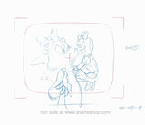 The Oz Kids Cartoon Bela the Lion Hand Drawn Animation Cel Sketch Layout Set Wizard of Oz 90s