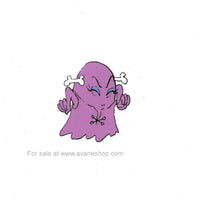 Pac Man Cartoon Cel Ghost Sue Caveman Animation Cel Vintage Pacman