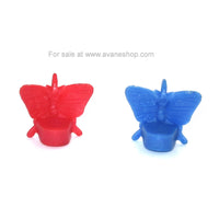 Pokemon Venomoth Figure Pair Pencil Topper Japanese Blue and Red Set Keshi Toys