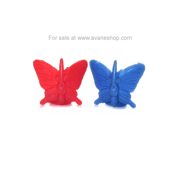 Pokemon Venomoth Figure Pair Pencil Topper Japanese Blue and Red Set Keshi Toys