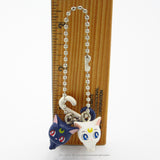 Sailor Moon Luna and Artemis Figure Keychain Key Chain Swing Bandai Gashapon