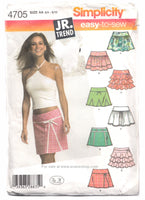 Simplicity 4705 School Girl Skirt School Uniform Fuku Junior Trend Size 3-10 Pattern