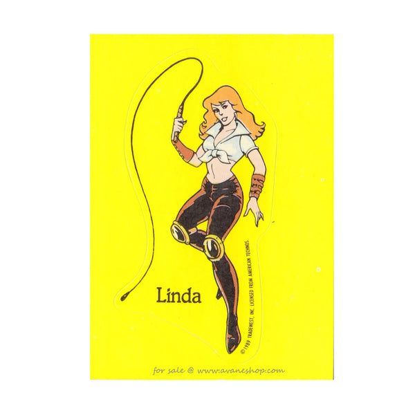 Vintage 1989 Nintendo NES Double Dragon Sticker Card Linda