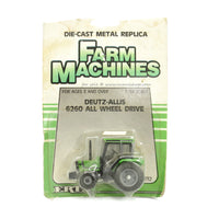 Vintage Ertl Deutz Allis 6260 Tractor 1:64 Diecast Green #2232 On Card 1988