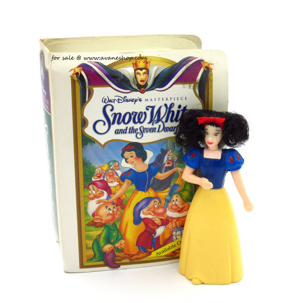 Disney Snow White Figure With Video Tape Style Case 90s Toy VHS