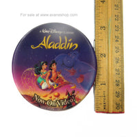 Disney Aladdin Lenticular Promo Button Vintage 90s VHS Release Promotional