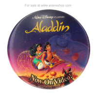 Disney Aladdin Lenticular Promo Button Vintage 90s VHS Release Promotional