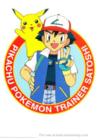 Japanese Pokemon Postcard Ash and Pikachu Satoshi Pokemon Red Official Nintendo Post