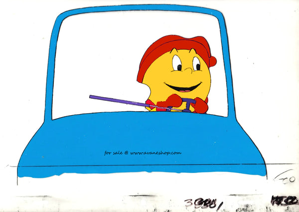 Pac Man Cartoon Holiday Special Cel Christmas Comes to Pacland Pacman Animation Cel